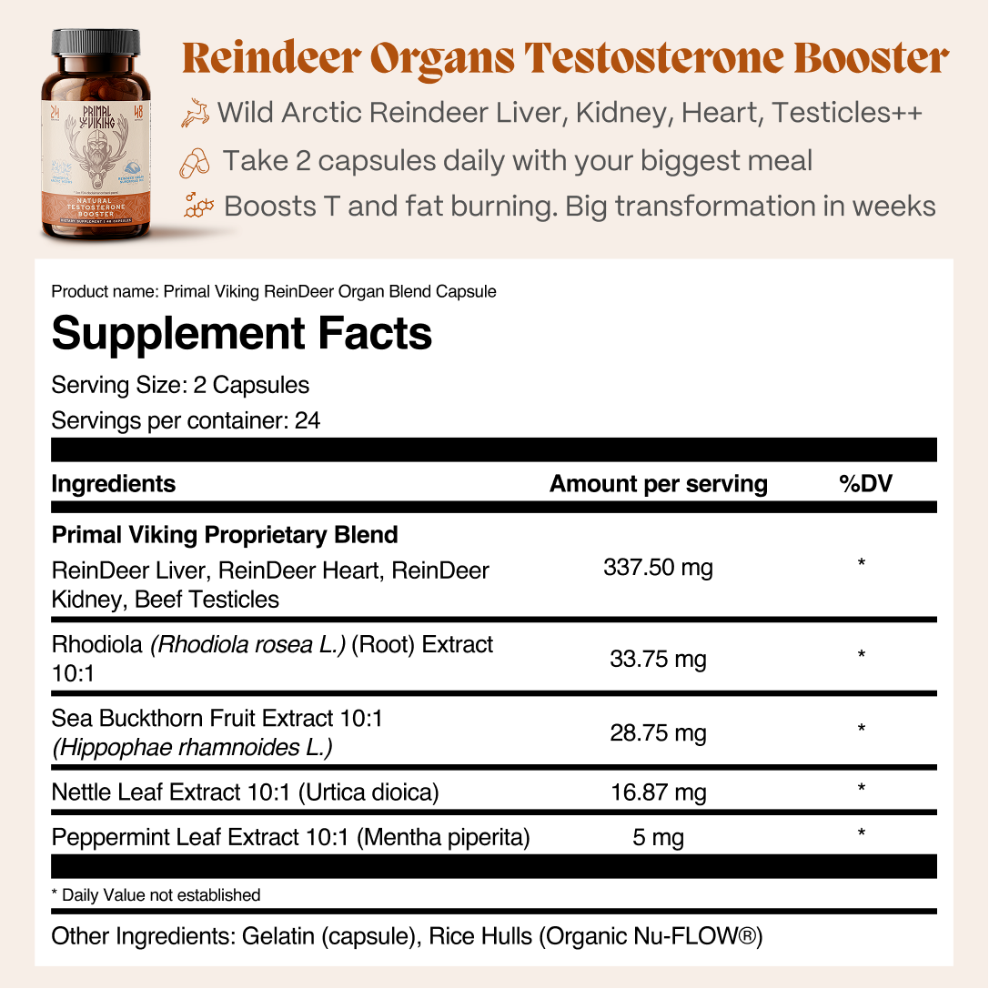 Primal Reindeer Testosterone Support