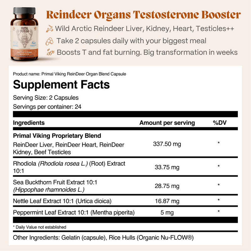 Primal Reindeer Testosterone Support - Image 5