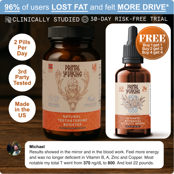 Primal Testosterone Booster (Buy 1, Get 1)